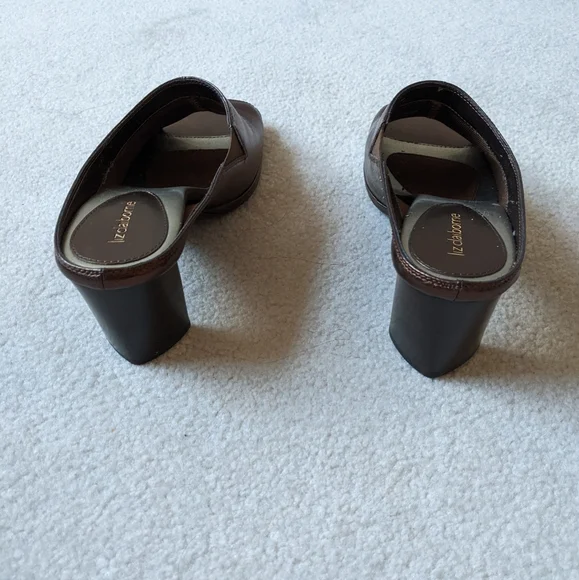 Liz Claiborne bronze leather slides/mules NEW size 8 - Picture 5 of 10